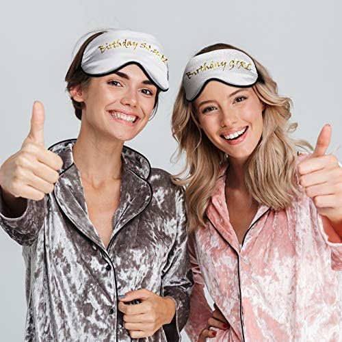 10 Pack White Sleep Mask Sublimation Blank Eye Mask Silk Blindfold Shade Cover with Adjustable Strap for DIY Sleepover Party Supplies Travel Nap Meditation Team Games