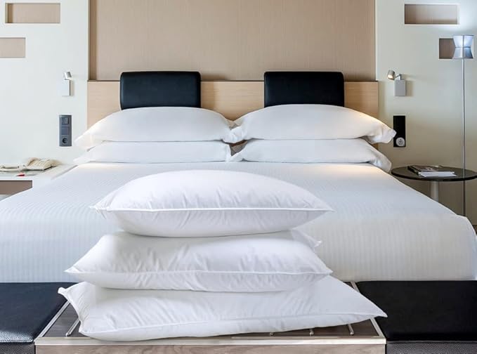 Marriott Down Alternative Eco Pillow Hotel Pillows - Pack of 1 - Eco-Friendly Pillow with 100% Recycled Fill - Queen (20" x 30")