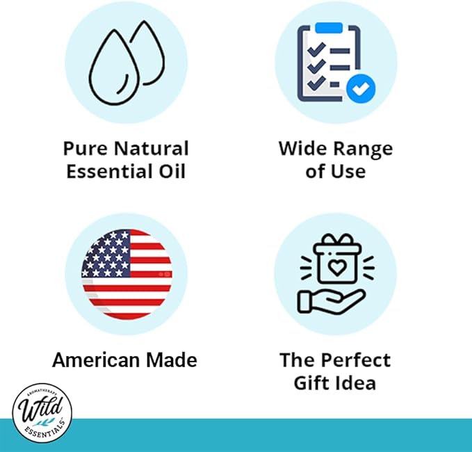 Wild Essentials Ylang Ylang 100% Pure Essential Oil - 10ml, Therapeutic Grade, Made and Bottled in The USA, Calming