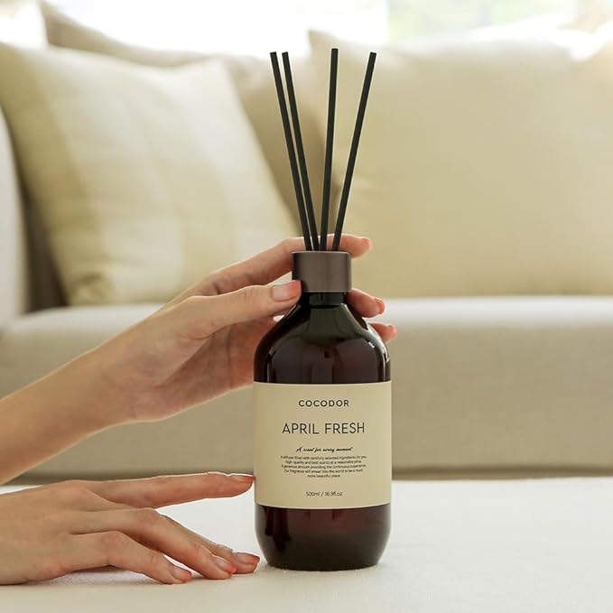 COCODOR Premium Reed Diffuser/Flower Garden /16.9oz /1 Pack/Large Capacity Fragrance Scent Oil Stick Diffuser Set for Bedroom Bathroom Home Décor