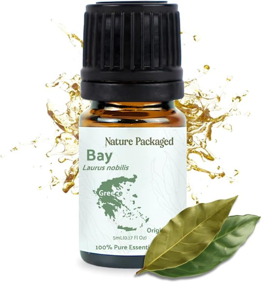Bay Essential Oil - Direct from Greece - Steam Distilled - Laurel for Aromatherapy, Massage, Diffuser, DIY Candle and Soap Making - 5ml