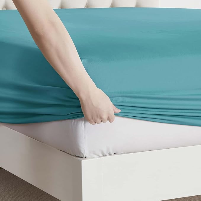 Clara Clark King Sheets, 6 Piece Set - Hotel Luxury Sheets for King Size Bed, Super Soft Bedding Set, King Size, Teal