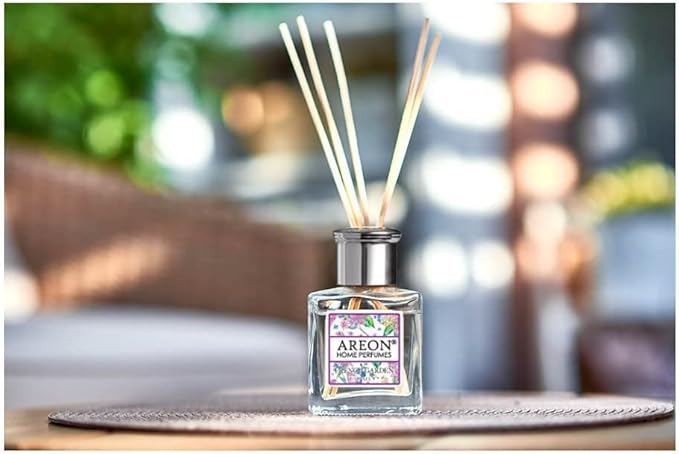 Areon Home Luxury Perfume Reed Diffuser + 10 Rattan Reeds, French Garden 150 ml