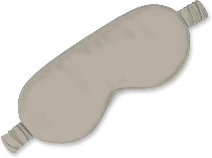 Olive + Crate Eucalyptus Tencel Sleep Mask - Hypoallergenic Eye Mask for Sleeping - Light Blocking Night Masks, Moisture Wicking, Anti-Static Eye Covers - Long Flight Travel Essentials - Oatmeal