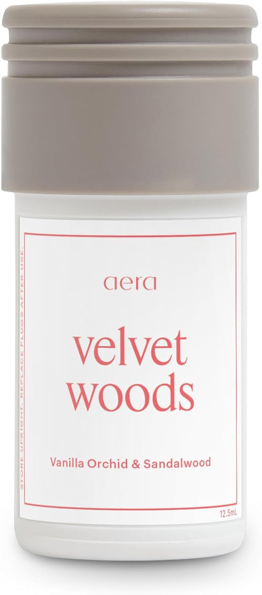 Aera Mini Velvet Woods – Smart Home Fragrance Capsule Refill – Notes of Vanilla Orchid, Nutmeg & Sandalwood – Woody Fresh Essential Oil Scent – Capsule Size Fits Aera Mini Diffuser