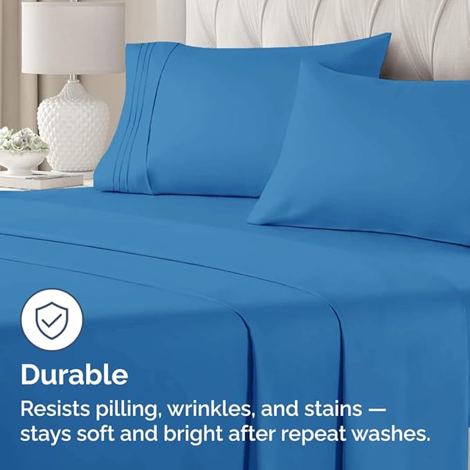Standard Pillow Cases Set of 4 - Ultra Soft Hotel Quality Pillowcase Covers - Comfy Bedding for Women, Men, Kids & Teens - Machine Washable Pillow Protectors - 4 Piece Set - Standard Size Royal Blue