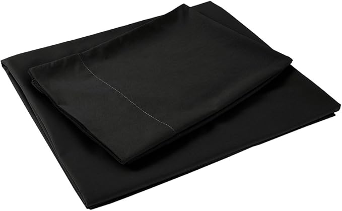 Sfoothome King Sheets Set - Black Hotel Luxury 4-Piece Bed Set, Extra Deep Pocket, 1800 Series Bedding Set, Wrinkle & Fade Resistant, Sheet & Pillow Case Set (King, Black)