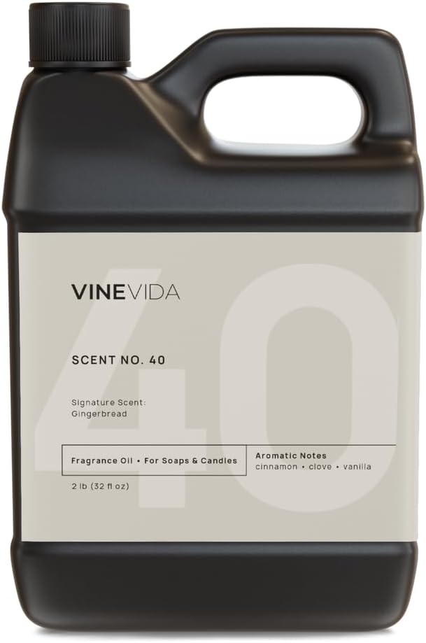 VINEVIDA [32oz] Gingerbread Fragrance Oil for Candle Making and Soap Making - Premium Candle Scents for Soy Candles