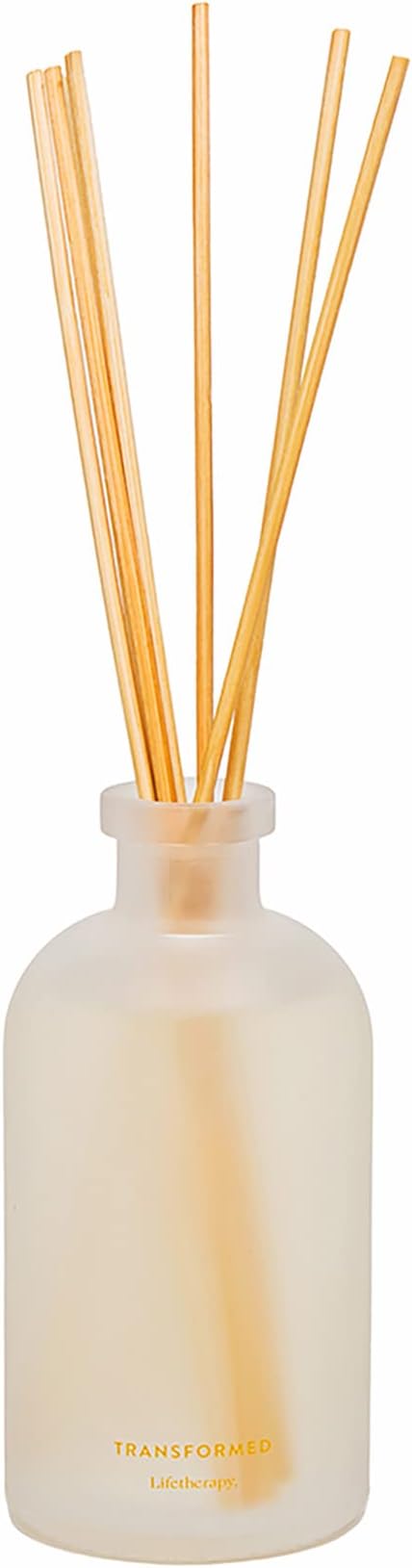 Lifetherapy Transformed Reed Diffuser, 8 oz - Inspiring Fragrance Scent, Natural Essential Oils, Ideal for Home or Office