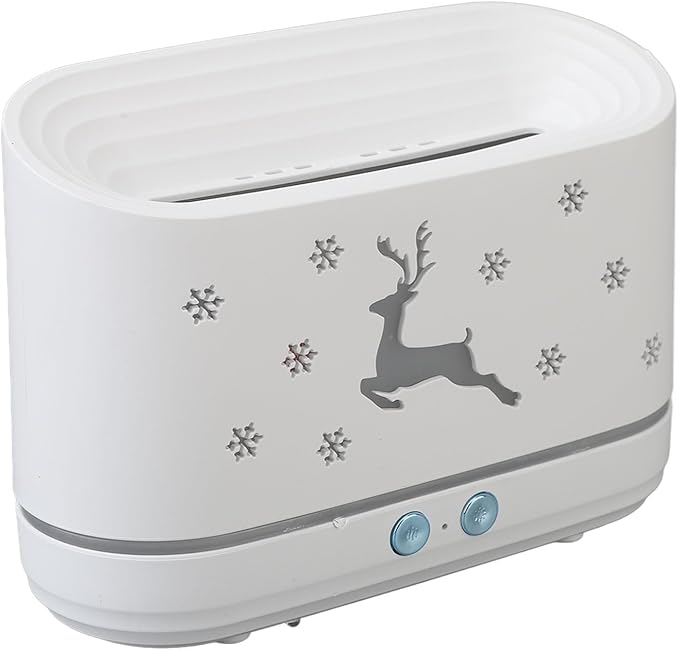 Flame Pattern Air Diffuser Humidifier, Large 300ml Capacity Quiet Mist Maker with Dual Spray Modes, Flame Effect Essential Oil Diffuser for Home Office Bedroom