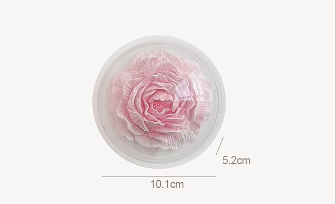 Essential Oil Passive Flower Diffuser with Fragrance -Non-Electric Peony Flower Porcelain Aromatherapy Diffusers for Small Room, Desk Decorative, Bathroom (Pink, White Peach Oolong Scent)