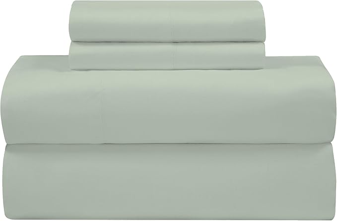 ROYALE LINENS Bamboo Viscose King Sheet Set - Cooling Bed Sheet Set - 1 Fitted, 1 Flat & 2 Pillowcase - Fits Up to 16" - Organic Viscose Derived from Bamboo - Bedding Sheet Set (King, Dewkist)