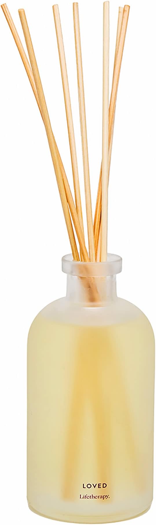 Lifetherapy Loved Reed Diffuser, 8 oz - Inspiring Fragrance Scent, Natural Essential Oils, Ideal for Home or Office