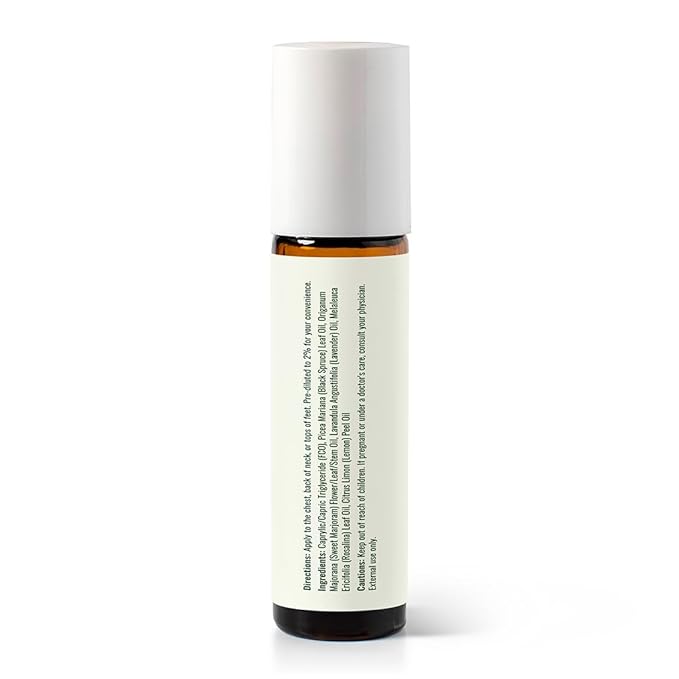 Plant Therapy KidSafe Germ Destroyer Essential Oil Blend Pre-Diluted Roll-ON 10mL (⅓ oz) 100% Pure, Natural Aromatherapy, Respiratory Health and Immune Support for Kids