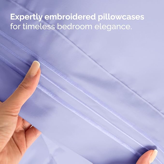 Flex Top Split Head King 4 Piece Sheet Set - Soft, Breathable & Cooling Bed Sheets Set - Hotel Luxury Bedding for Women & Men with Deep Pockets - Wrinkle Free & Fade Resistant - Oeko-Tex - Lavender