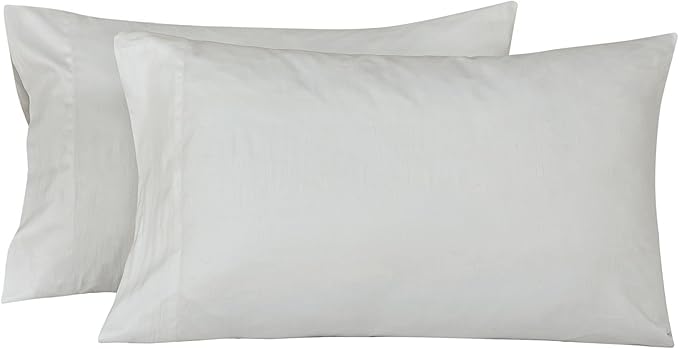 ROYALE LINENS 300 Thread Count 100% Long Staple Combed Cotton Sheet Set - 4 Piece King Bed Sheets - 1 Fitted, 1 Flat & 2 Pillow Cases - Soft Cool & Crisp Sheet Set (King, Dove)