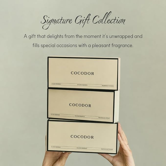 COCODOR Signature Collection Reed Diffuser Set of 3/White Jasmine,Garden Lavender,Black Cherry/1.6oz Each Pack/Home Fragrance Diffuser, Oil Scent Diffuser for Bathroom Shelf Decor