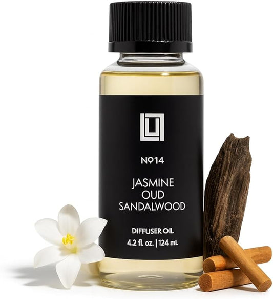 Aroma by Lulu - Luxury Fragrance Oil for Waterless Cold Air Diffusers - Aromatherapy Fragrance Oil Blend for The Home or Office (Jasmine, Oud & Sandalwood)