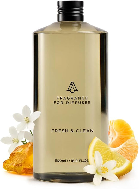 AromaPlan Scents, Clean Smelling Essential Oils, Fresh & Clean 16 Fl Oz (473ml)-Fresh Scent Essential Oil for Diffuser, USA Fragrance, Bigger Bottle, Bolder Aroma & Longer Lasting