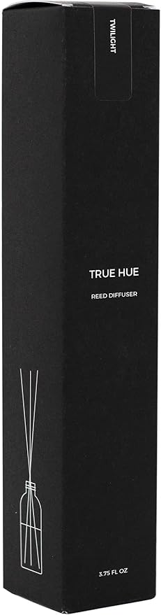 Luxury Reed Diffuser| True Hue | 3.75 fl oz | Glass and Rattan | Lasts for 2-3 Months | Fragrance Diffusers for Home | Handmade in USA (Twilight)