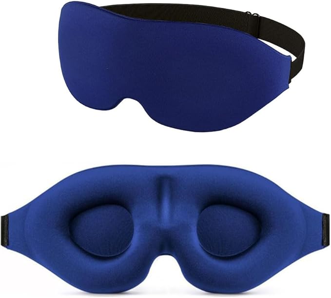 10 Pack Sleep Mask Blackout 3D Sleeping Mask Super Lightweight Soft Mask for Night Sleeping,Office, Travel,Party Games (Blue)