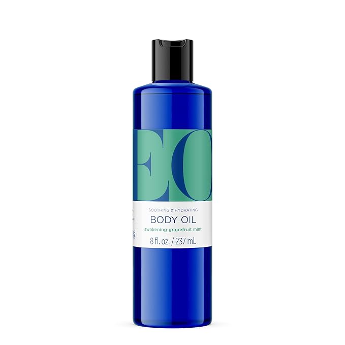 EO Body Oil, 8 Ounce (Pack of 2), Grapfruit Mint, Certified CCOF and made with Essential Oils for Men and Women for Massage and Moisture