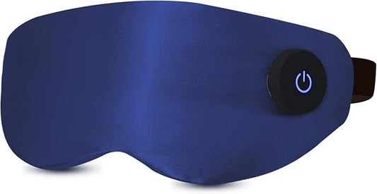 Aurorcness Heated Eye Mask for Dry Eyes – Cordless Warm Eye Compress, 100% Mulberry Silk Sleep Mask with Graphene Heating, 3 Heat Levels and Auto Shut-Off, Rechargeable & Washable