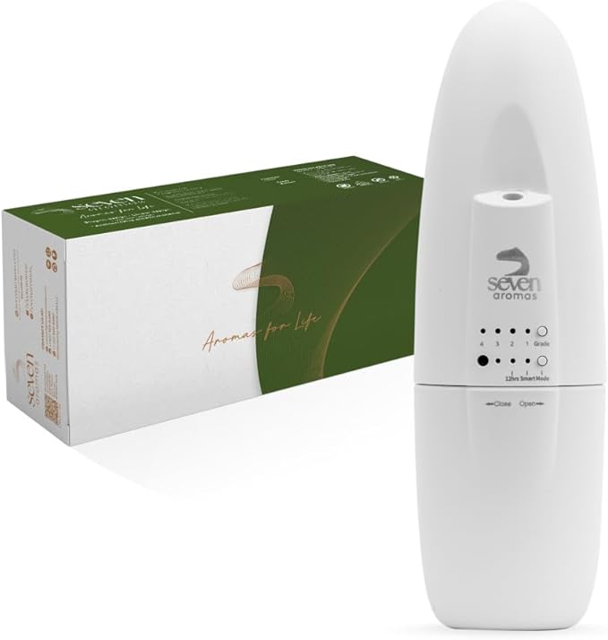 Plug in Waterless Essential Oil Diffuser for Home & Office - Cold Air Aroma Diffuser Covers Up to 500 Sq Ft, Silent Wall Plug in Scent Diffuser, Mess-Free Oil Diffuser for Aromatherapy (White)