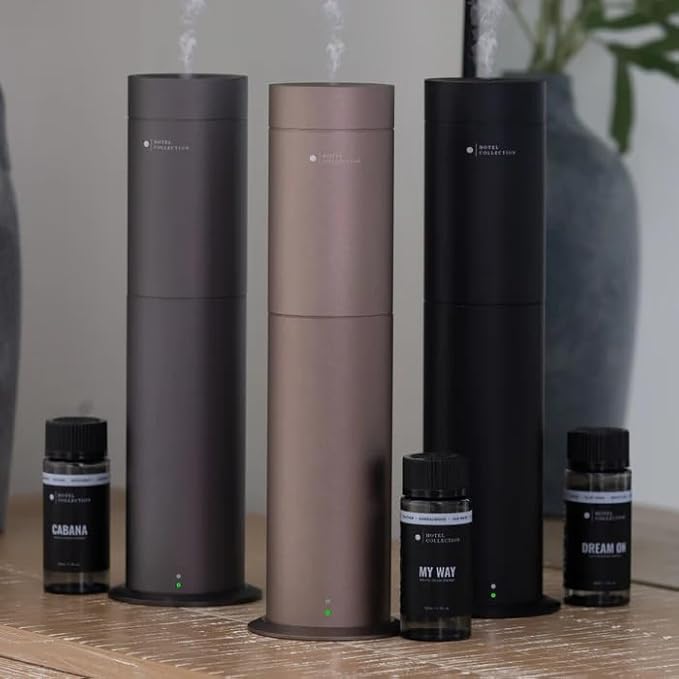 Hotel Collection-Studio Pro Essential Oil Diffuser-600 sq ft Coverage-Cordless & Portable with Remote-Cold-Air Diffusion Technology-Air Freshener-Black-Works Exclusively with Pro Pod Bottles