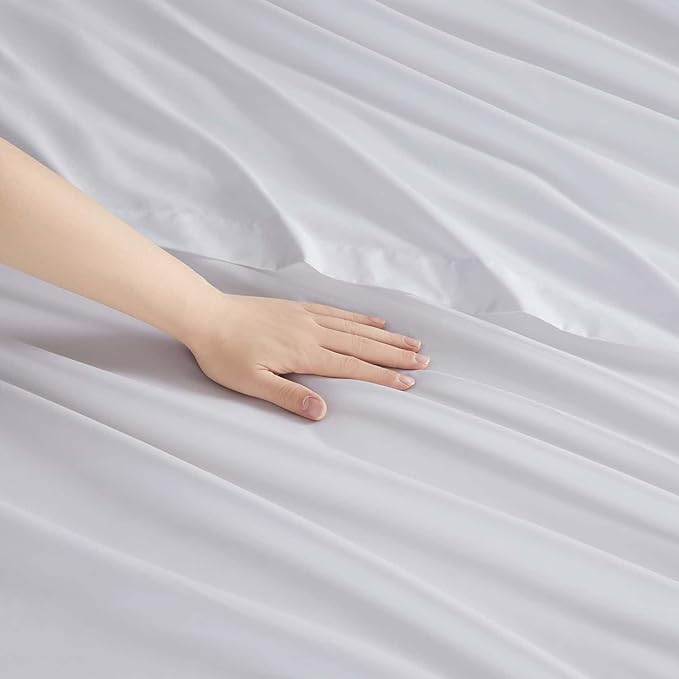 Clara Clark Twin XL Sheets, 5 Piece Set - Hotel Luxury Bed Sheets, Super Soft Bedding Set, Twin XL Size, White