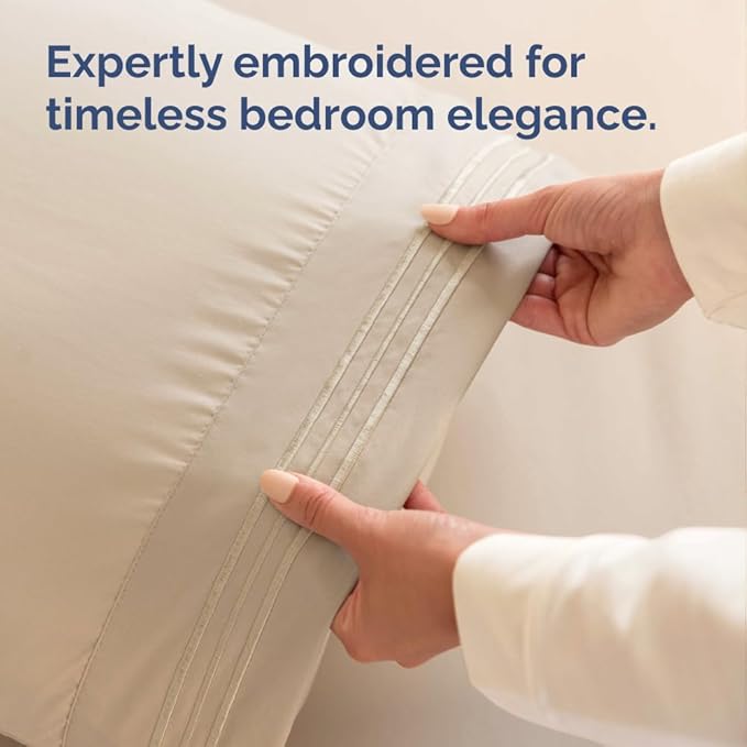 Body Pillowcases Set of 4-20x54 Long Body Pillow Case - Soft Body Pillow Cover for Sleeping & Side Sleepers - Comfy, Cozy Breathable & Fade Free - Machine Washable w/Envelope Enclosure - (Cream)