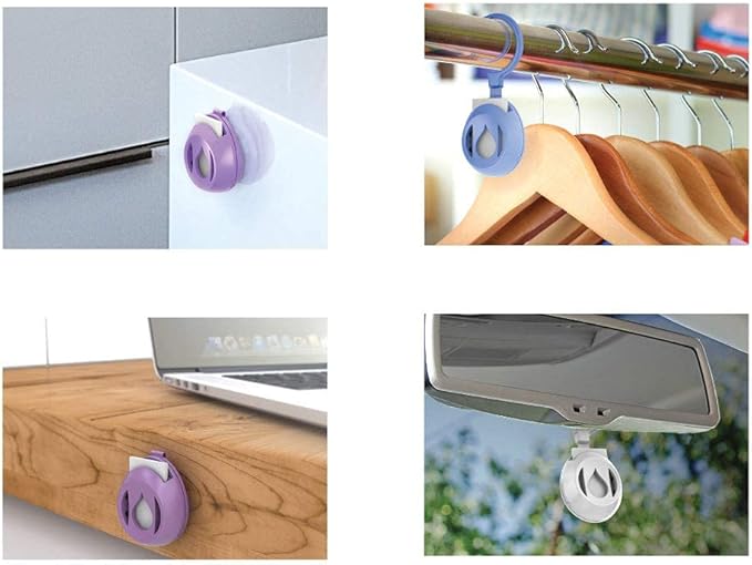 Aromapod Natural Airflow Personal Hanging Essential Oil Diffuser with 5 Unscented Refill Pads for Bedroom - Bathroom - Kitchen - Home - Office - Travel (Pack of 3)