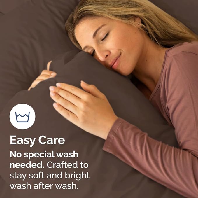 Standard Pillow Cases Set of 8 - Ultra Soft Hotel Quality Pillowcase Covers - Comfy, Cozy & Wrinkle Free - Shrink, Stain and Fade Resistant - Machine Washable Pillow Protectors - 8 Piece Set - Brown