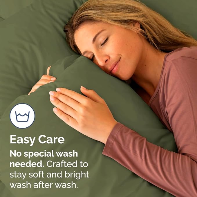 Body Pillowcases Set of 4-20x54 Long Body Pillow Case - Soft Body Pillow Cover for Sleeping & Side Sleepers - Comfy, Breathable & Fade Free - Machine Washable w/Envelope Enclosure - (Sage Green)