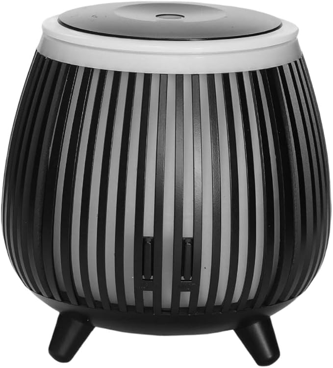 Essential Oil Diffuser and Humidifier with LED Mood Light, Quiet Ultrasonic-Aromatherapy Machine for Home Bedroom Office, Portable Air Freshener with Auto Shut-Off(Black)