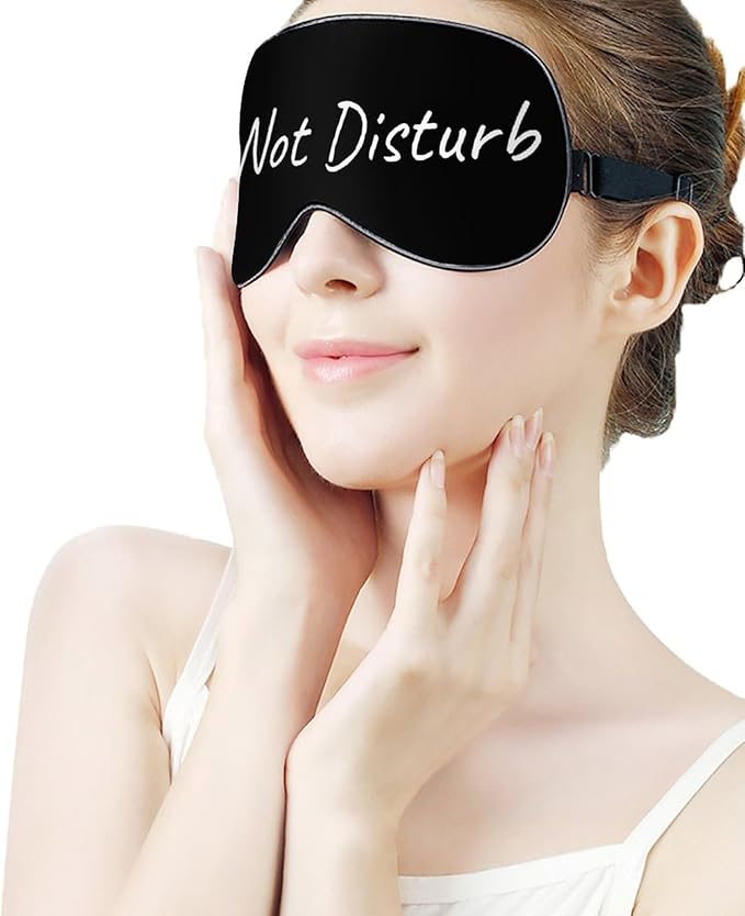 Do Not Disturb Eye Masks for Sleep Adjustable Funny Sleep Mask Soft Blackout Sleeping Eye Mask for Men Women Full Night's Sleep