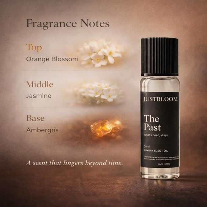 Hotel Essential Scent Diffuser Oil: 20ml Luxury Aroma Oil for Waterless Diffusers, Dry Soft Woody Scent for Home, Hotel, Office & Relaxation (20ml, The Past)