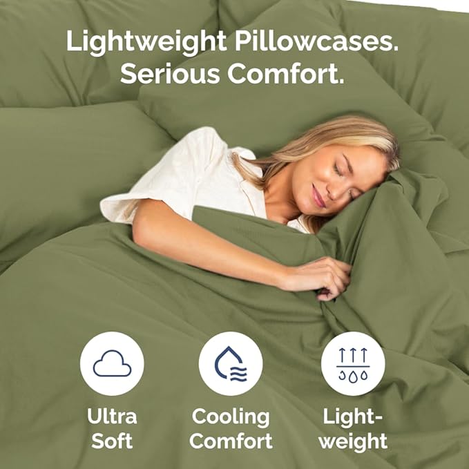 Standard Pillow Cases Set of 6 - Ultra Soft Hotel Quality Pillowcase Covers - Comfy & Wrinkle Free - Shrink, Stain and Fade Resistant - Machine Washable Pillow Protectors - 6 Piece Set - Sage Green