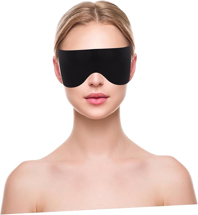 Healeved Breathable Eye Mask for Sleeping Unisex Travel Sleep Mask with Elastic Ear Straps Comfortable Night Cover for Naps and Rest for Men and Women