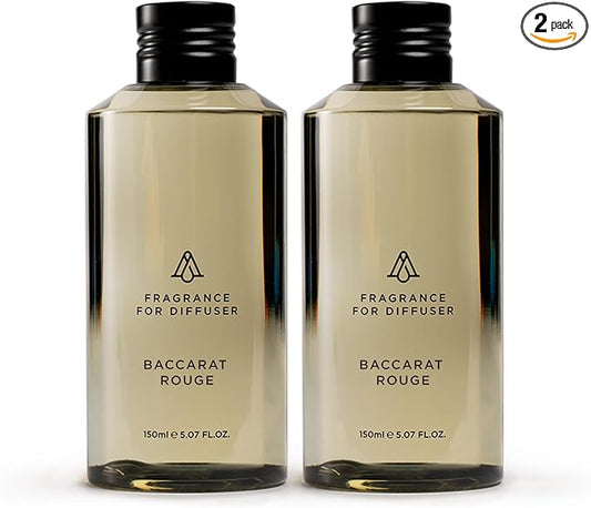 AromaPlan Hotel Scents Inspired by Baccarat Rouge 5 Fl Oz (2 Pack), Home Luxury Aroma & Hotel Fragrance Diffuser Oil for Aromatherapy- USA Made, Bigger Bottle, Bolder Aroma & Longer Lasting
