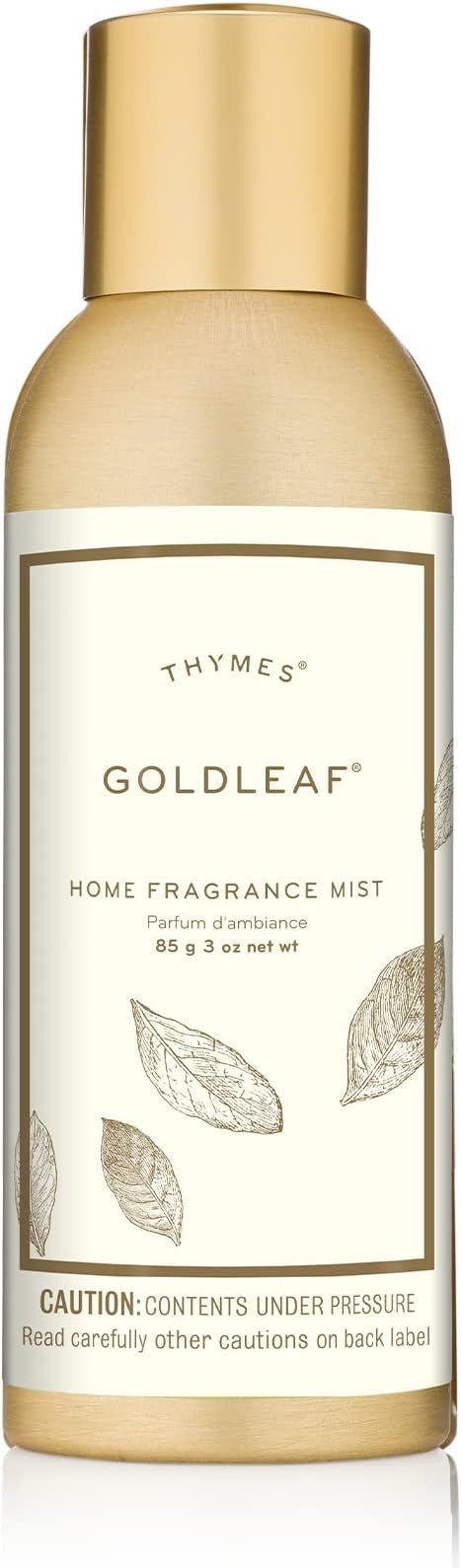 Thymes Home Fragrance Mist – Room Air Fresheners for Home Long Lasting – Air Freshener Spray – Premium Fragrance – Notes of Jasmine, Rose, Hyacinth, & Oak Moss (Goldleaf, 3 oz)