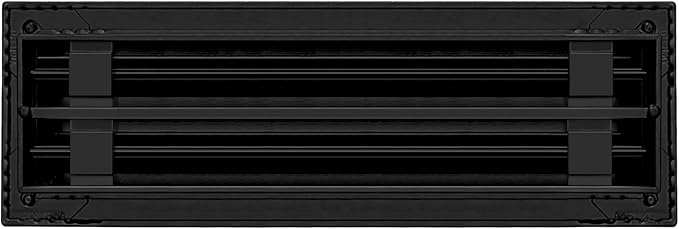 BUILDMART - 12x4 Modern AC Vent Cover - Decorative Black Aluminum Air Vent - Standard Linear Slot Diffuser - Heating and Cooling Register Grille for Ceiling, Walls & Floors - Texas Buildmart