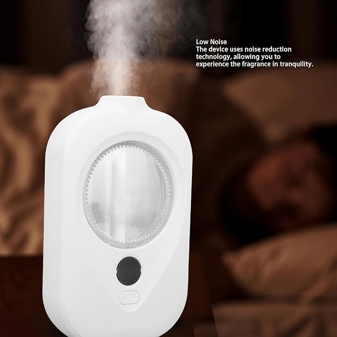 HURRISE Essential Oil Diffuser Quiet Automatic Fragrance Dispenser for Home Office Bedroom 50ml