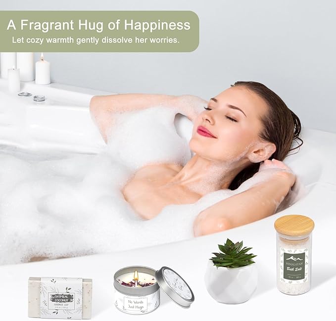 Mothers Day Self Care Spa Gifts for Women, Get Well Soon Gift Baskets for Women, Birthday Relaxation Care Package Thinking of You Gifts for Woman, Encouragement Surgery Recovery Miscarriage Gift