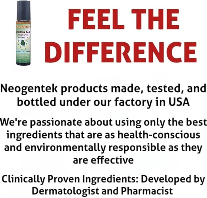 Aches & Pains Essential Oil Blend | Crafted from 17 Pure Botanical Oils | Made in USA | Natural Comfort & Relaxation – Aromatherapy Roll-On for Muscles & Joints, Headache – 10ml (Aches & Pains)