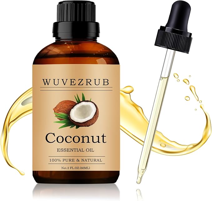 Coconut Essential Oil 60ML - 100% Pure and Natural Oils for Aromatherapy Diffuser - 2 Fl Oz/Coconut