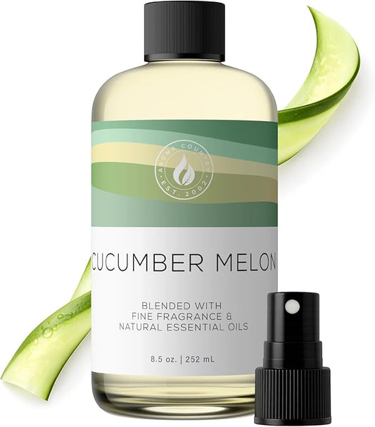 Aroma Country Cucumber Melon Diffuser Oil - Luxury Hotel Cucumber Melon Fragrance Oil for Diffuser Refill, Fresh Fruit Home Aroma Diffusers - Premium Aromatherapy Oils & Home Scent (8.5 Fl Oz)