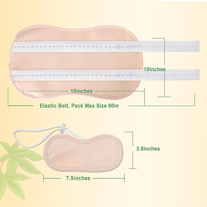 Castor Oil Pack Wrap Kit for Stomach and Neck, 2Oz Cold Pressed Organic Castor Oil for Hair Eyelashes and Abdomen