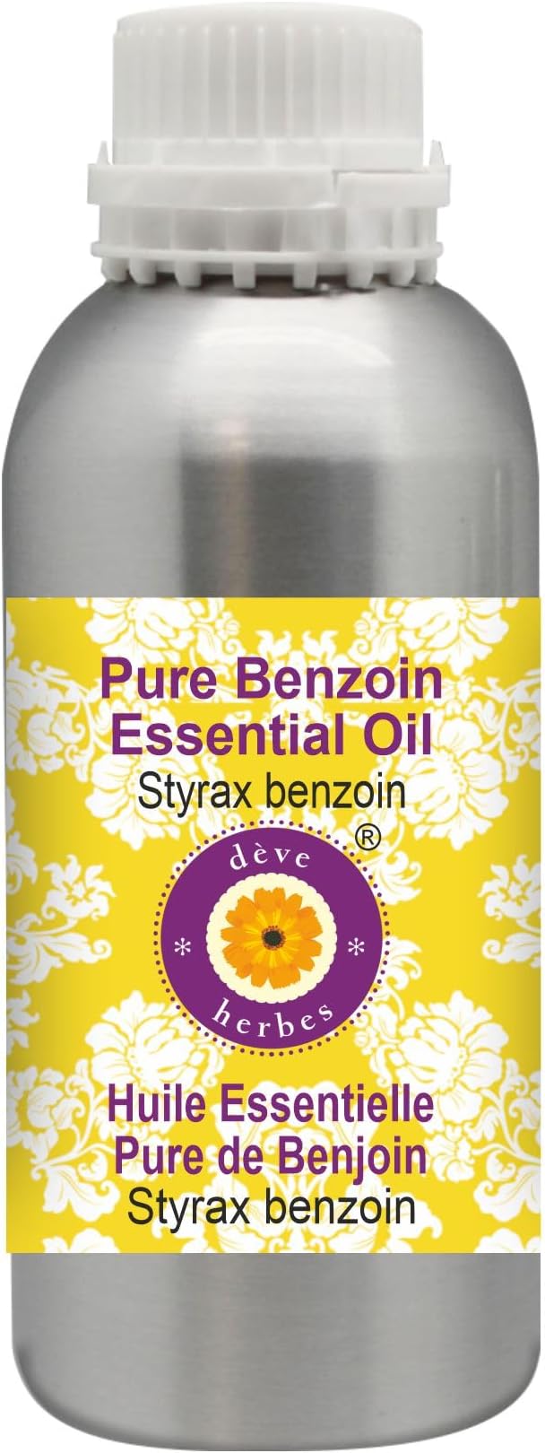 dève herbes Benzoin Essential Oil (Styrax Benzoin) Pure | Viscous Texture | Rich Aroma | Unisex | All Skin Types | for External Use Only | Natural Extract | Steam Distilled 300ml (10 oz)