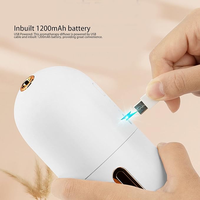 Aramox Essential Oil Diffuser Ultra Quiet Portable Easy Aromatherapy Diffuser for Home Office (White)